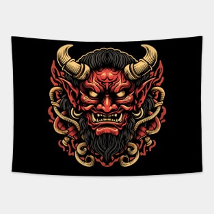 Japanese Folklore Tengu Tapestry