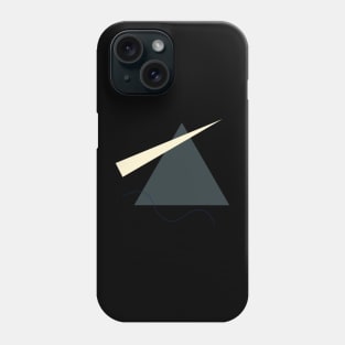 Suprematist sun ray over the mountain and water wave Phone Case