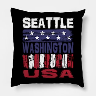 Seattle Washington USA T-Shirt Pillow