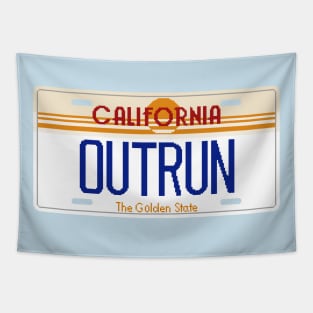 Outrun Plate 8-Bit Tapestry
