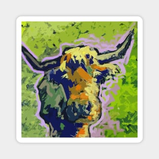 Mothership Funky Cow Painting Magnet