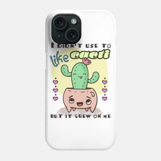 Indoor plant pot. Cacti lover fun cute illustration. Phone Case