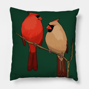 Northern Cardinal Couple Pillow