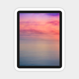 Pink Sunrise Over the Sea Abstract Long Exposure Magnet