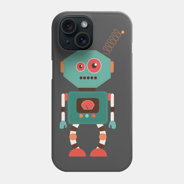 Retro Robot Toy Phone Case by AlondraHanley