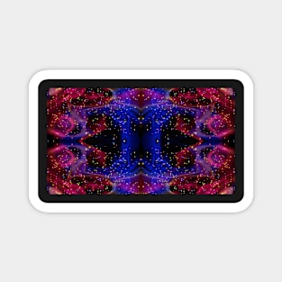 Colorful Abstract Stylized Galaxy Repeating Pattern Magnet