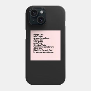 latin summary of the faith, pink Phone Case