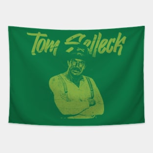 Tom Selleck - 80s Distressed - Green Tapestry