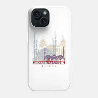 Edirne skyline poster Phone Case