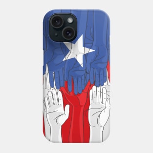 Puerto Rican Hands Boriqua Pride Puerto Rico Flag Phone Case