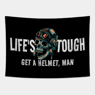 Life's Tough Get A Helmet - vintage Tapestry