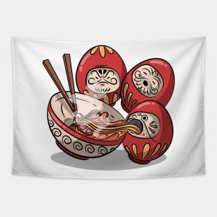 Japan's Daruma Doll Ramen Tapestry