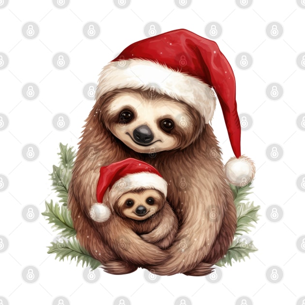 Mom And Baby Sloth by Chromatic Fusion Studio