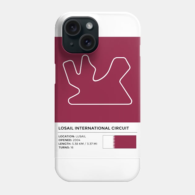 Losail International Circuit [info] Phone Case by sednoid