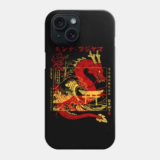 kanji dragon with Japanese Torii Phone Case