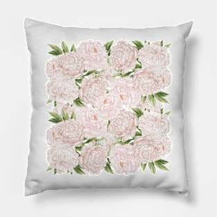 Romantic pink peonies Pillow