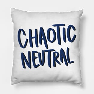 Chaotic Neutral Alignment Handwritten Pillow