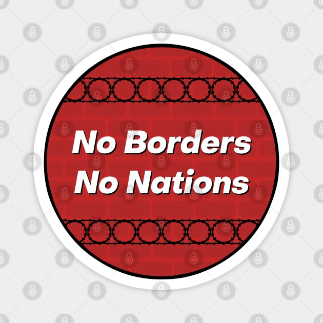 No Borders, No Nations Magnet by Football from the Left