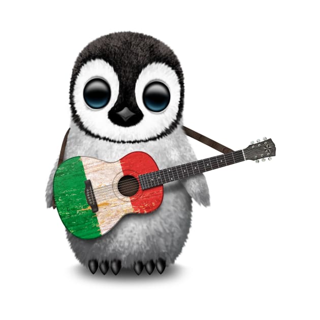 Baby Penguin Playing Italian Flag Guitar by jeffbartels