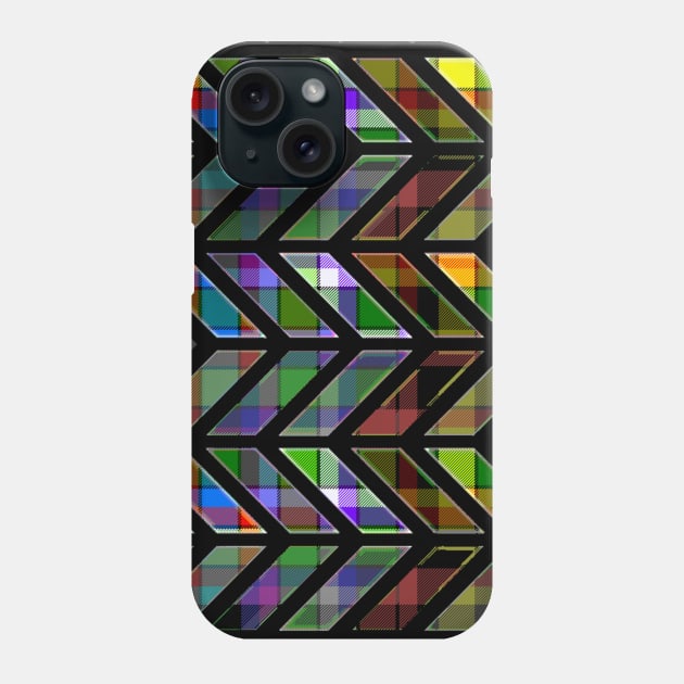 Plaid Chevrons Phone Case by Bits