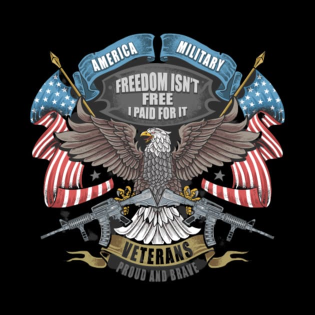 American Eagle And Flag by Graffix