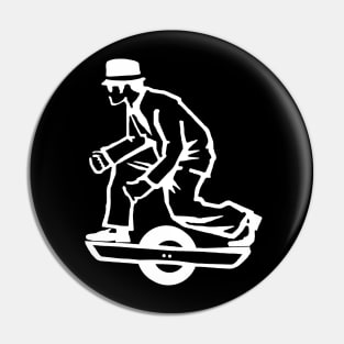 Madness sax player riding a Onewheel Pin