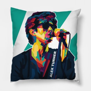 Alex Turner In Wpap Pop Art Style Pillow