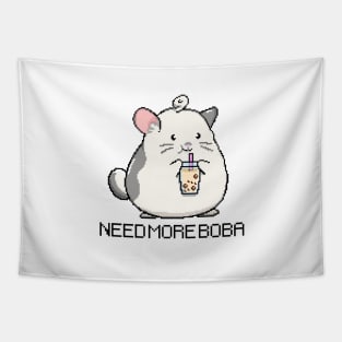 Pixel Mouse Need More Boba Tea! Tapestry