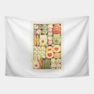 Cute Cookies Watercolour Painting Tapestry