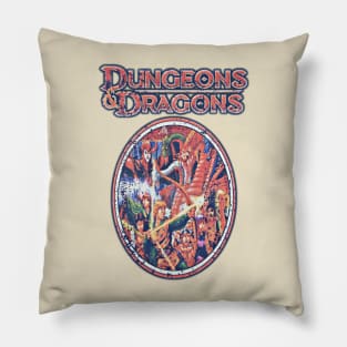 Retro dungeons and dragons art Pillow