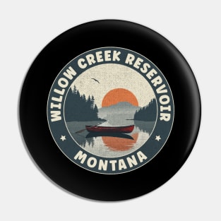 Willow Creek Reservoir Montana Sunset Pin
