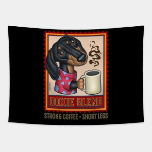 Cute Funny Dachshund Wiener Dog Coffee Tapestry