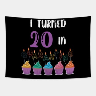 I Turned 20 In Quarantine funny idea birthday t-shirt Tapestry