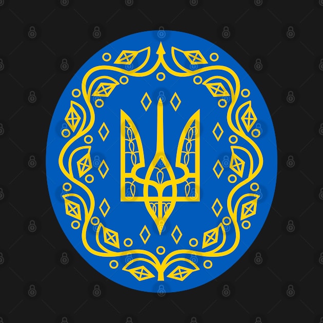 Ukraine Kyiv Flag - Ukraine Trident - Coat of Arm - Ukraine Flag by The lantern girl