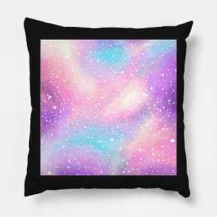 Pastel Watercolor Galaxy Pillow