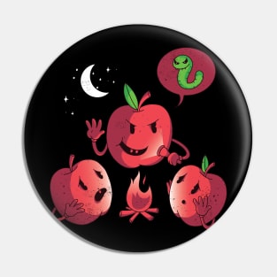 Funny Apples Campfire Scary Story Pin