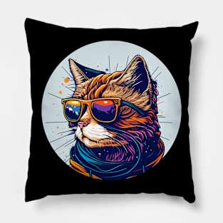 Cool Cat Colorful - Colorful Cat Kitten Lover Pillow