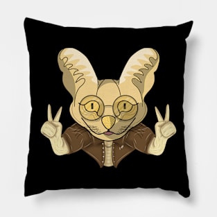 stylish serval cat Pillow