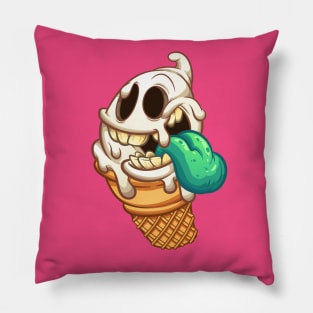 Ghost ice cream cone Pillow