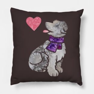 Pyrenean Shepherd watercolour Pillow