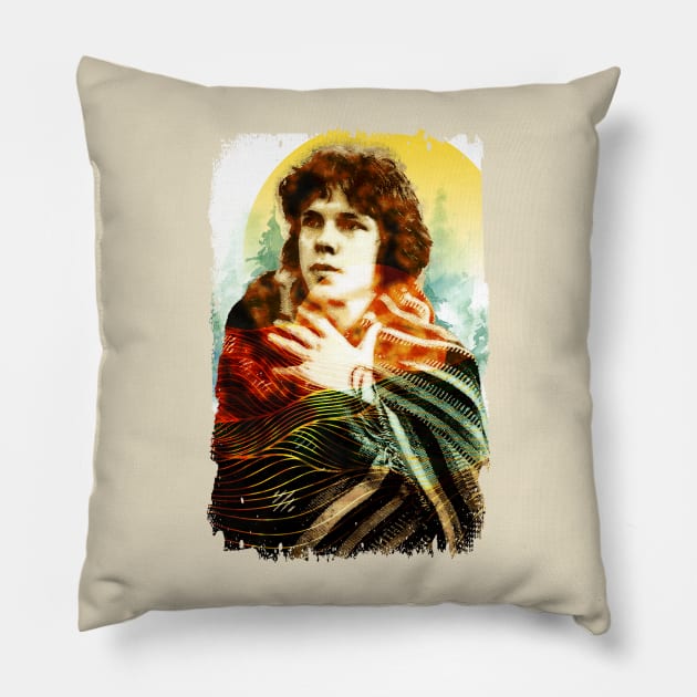 Nick Drake Pillow by HAPPY TRIP PRESS