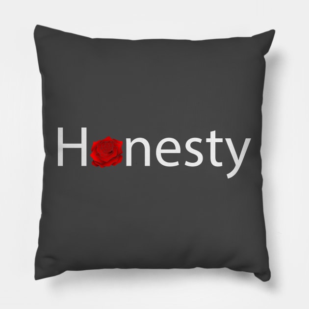 Honesty is beautiful typography design Pillow by D1FF3R3NT