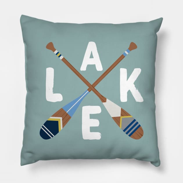 LAKE Life Painted Paddle Oars Pillow by GreatLakesLocals