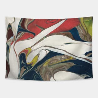 "I'm very bendy" Modern Abstract Fluid Painting Tapestry