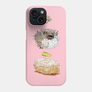 Sushi with blowfish Phone Case