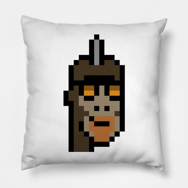 Nft Ape CryptoPunk Pillow by JelloTees
