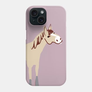 Palomino horse in pink Phone Case