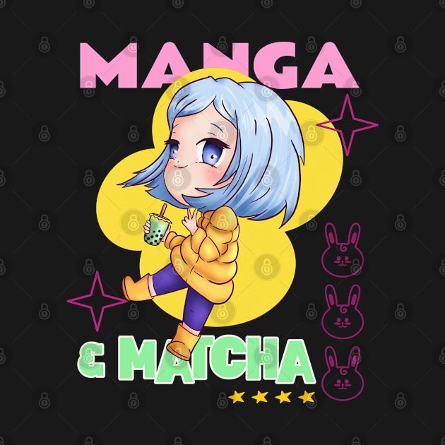 Manga and Matcha by TeaTimeTees