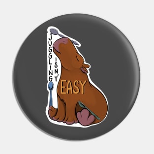 Capybara Spoon Juggling Isn't Easy Pin