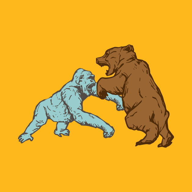 Gorilla versus Grizzly by danielwheeler